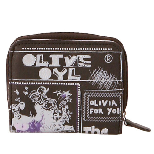 BEL11579-3C Carteira Pequena Olívia Palito Castanha 10 cm
