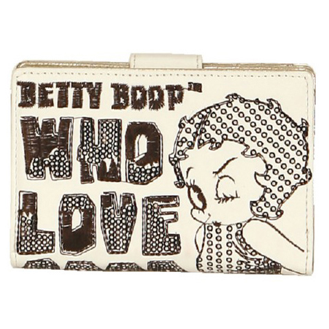 BEL12239-2B Carteira Pequena Betty Boop Branca
