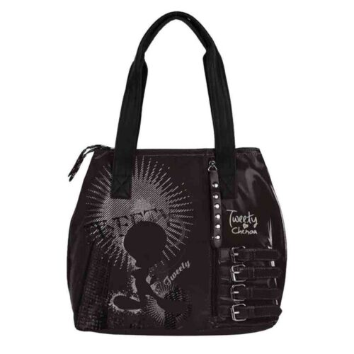 Saco 2 Asas Preto Tweety 31 cm