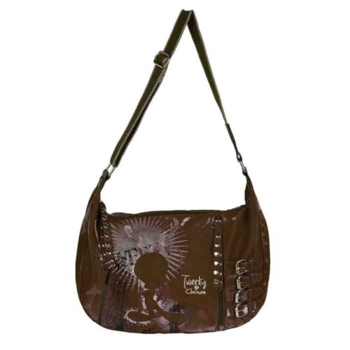 Saco Ombro Castanho Tweety 39 cm