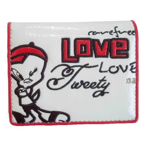 BEL9719-2B Carteira Tweety Branca 11 cm