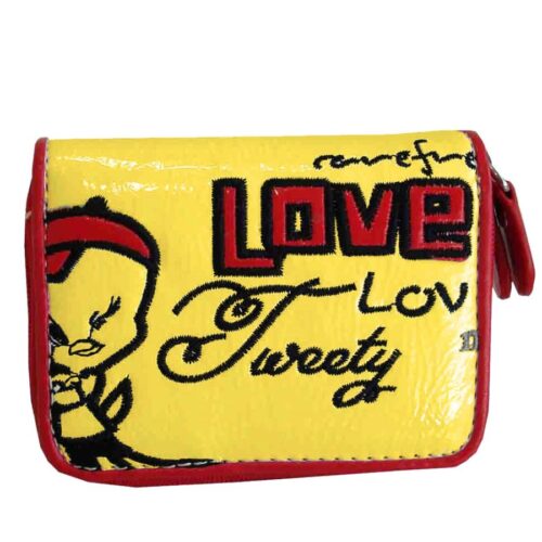 BEL9719-3A Carteira Tweety Amarela 10 cm