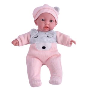 Boneca Amorosa 28 cm Perfumada Corpo Tecido Rosa