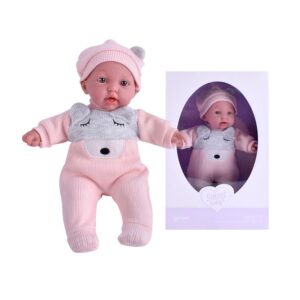 Boneca Amorosa 28 cm Perfumada Corpo Tecido Rosa