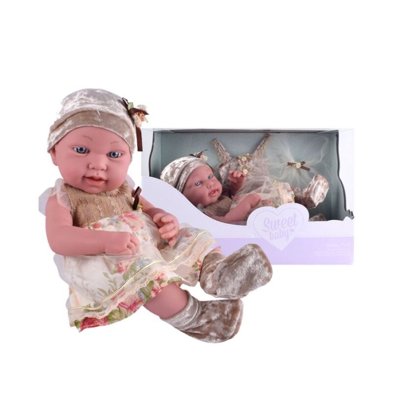 NJ19162 Boneca Bege Amorosa Vintage 38 cm Perfumada