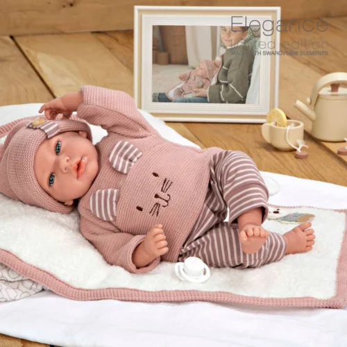 Elegance 40 cm com peso Andie Rosa com manta