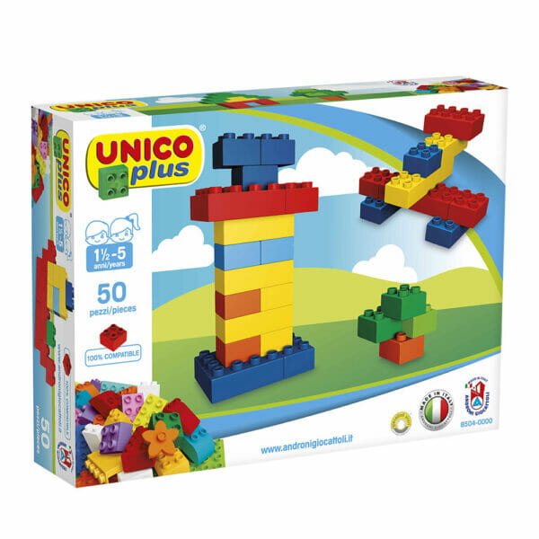 Caixinha com 50 Blocos Construção Unico
