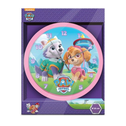 Relógio Rosa D25Cm Paw Patrol