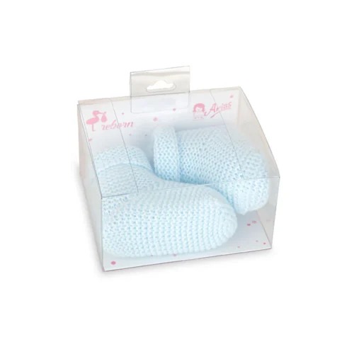 Conjunto de Pantufas Azuis para Bonecos 40-45 cm