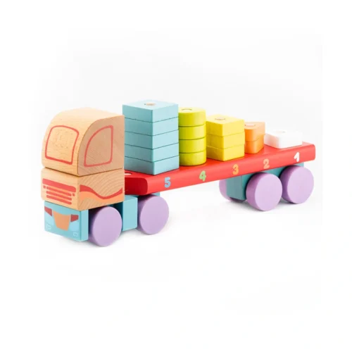 Cubika Camião Ábaco em Madeira aprender a contar - 19 Peças