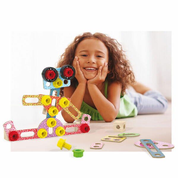 Construção Madeira Tecno Kit 52 pcs