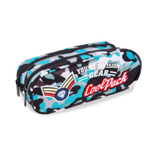 Clever Badges Estojo Camo Blue