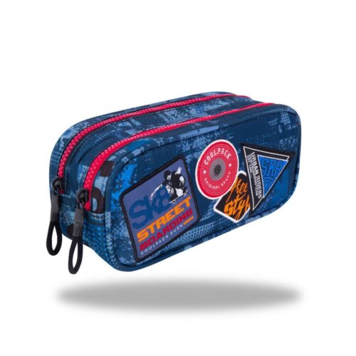 Porta Lápis Triplo Duke Badges B Blue