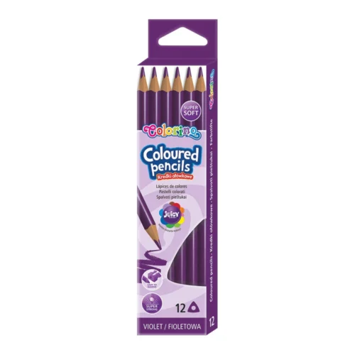 Pack 12 Lápis Cor Colorino Violeta