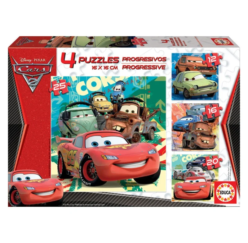 dd4c30bd5cbf1bf45b480801618bb920.large 4x Puzzles Progressivos Cars 2