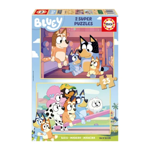 2x Super Puzzles 25 peças Bluey