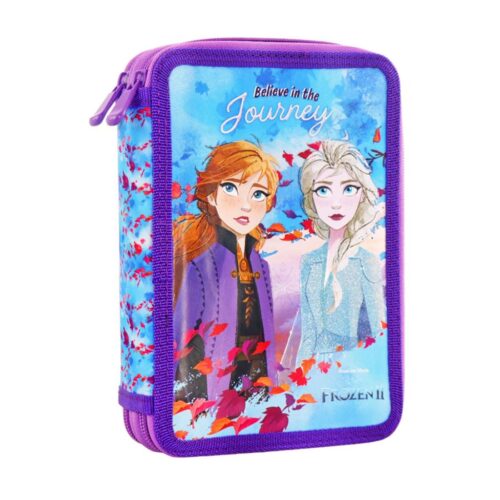Estojo Duplo 21 cm Frozen 2 Anna e Elsa