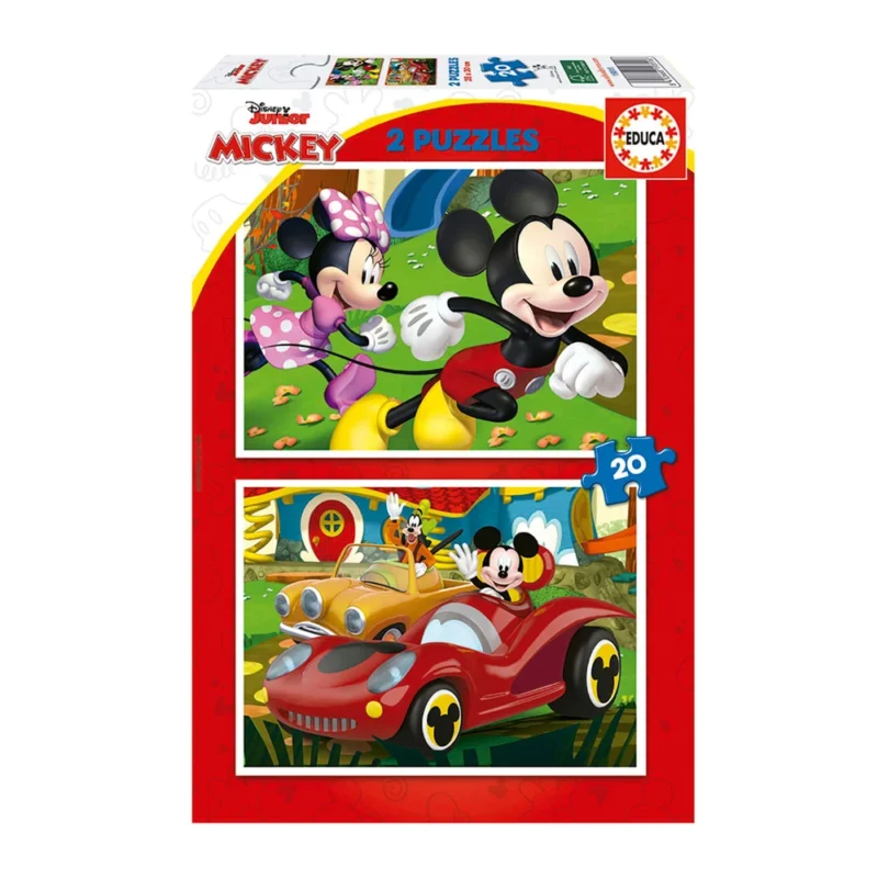 2x Puzzles 20 Mickey Mouse Fun House