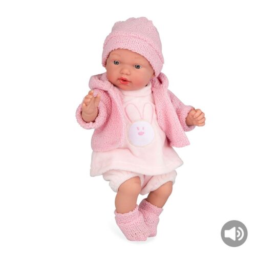 Elegance 28 cm Hanne Coelhinho Rosa com Sons