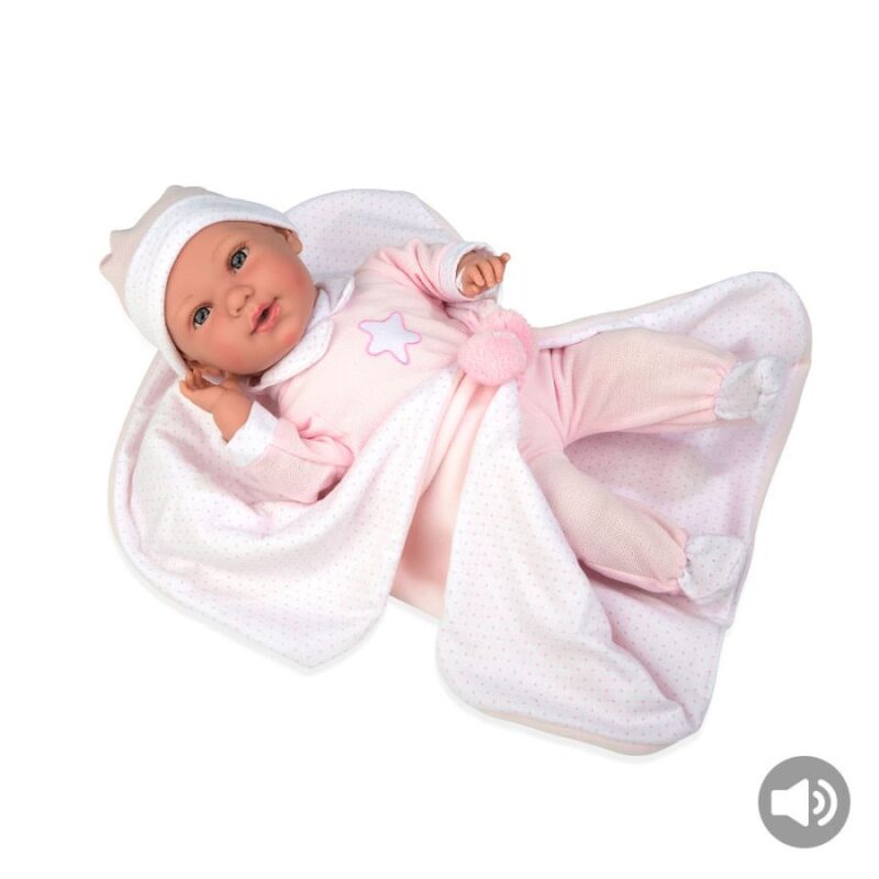 Elegance 42 cm Iria Rosa com Manta e Som