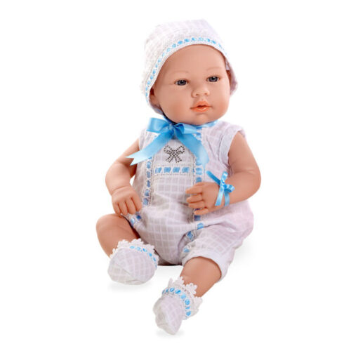 Elegance 42 cm Real Baby Azul Swarovski Elements