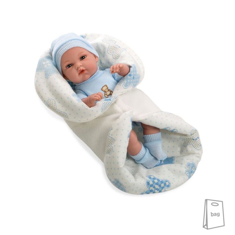 Elegance PB 33 cm Natal Azul com Manta Branca