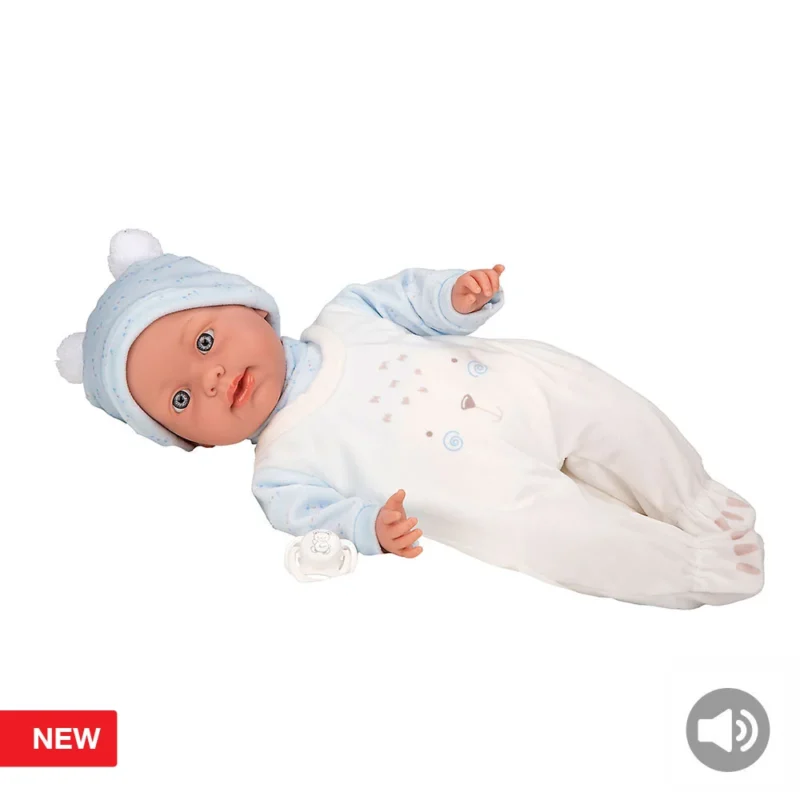 Elegance 42 cm Roy Azul com mecanismo de choro Try Me