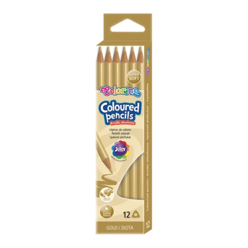 Pack 12 Lápis Cor Colorino Dourado