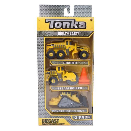 Tonka Pack 3 Veículos Construção (Niveladora & Outros)