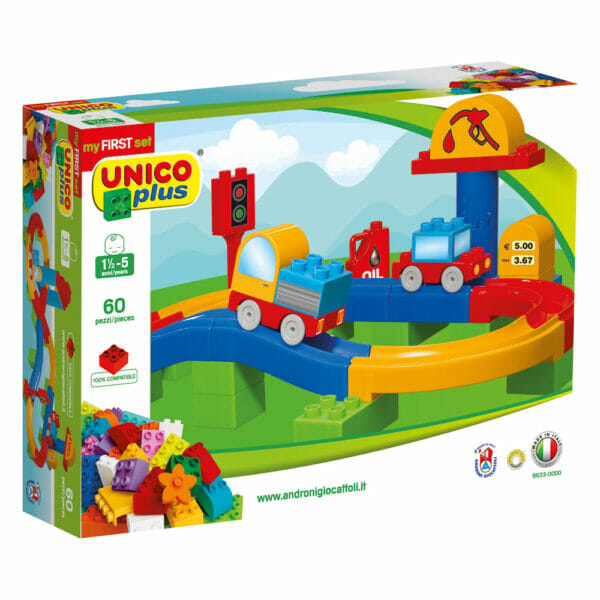 Mini Pista de Carros Cruzamento 60 Peças