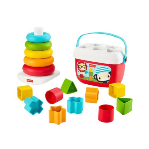 Fisher Price Set Pirâmide e Balde Primeiras Formas