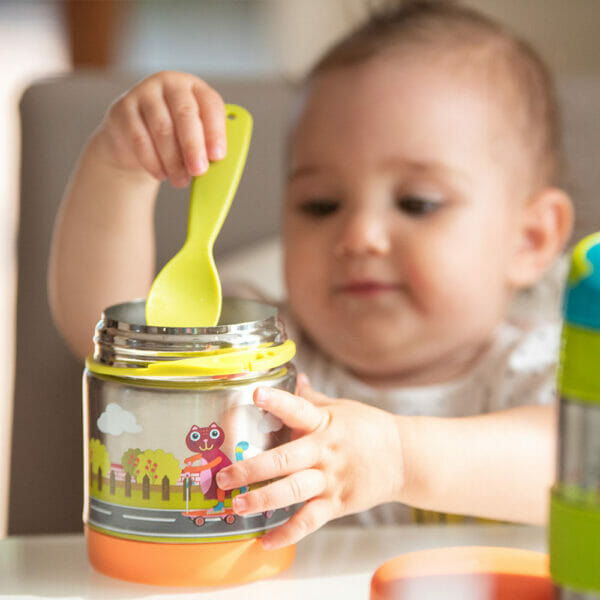 Oops Térmica 300ml com Talheres Floresta