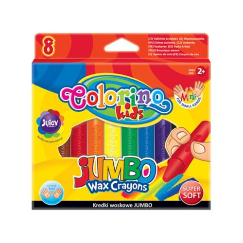 PRT34746 Lápis Cera Jumbo 8 Cores