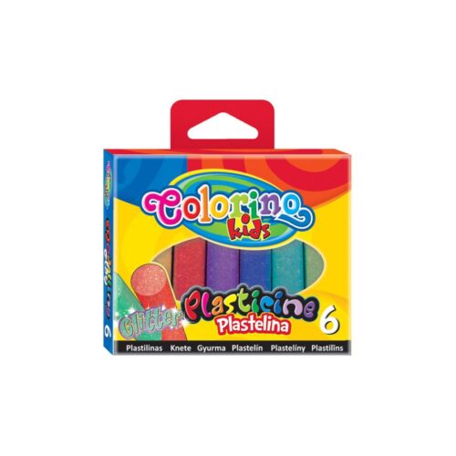 Plasticina com Brilhantes 6 Cores