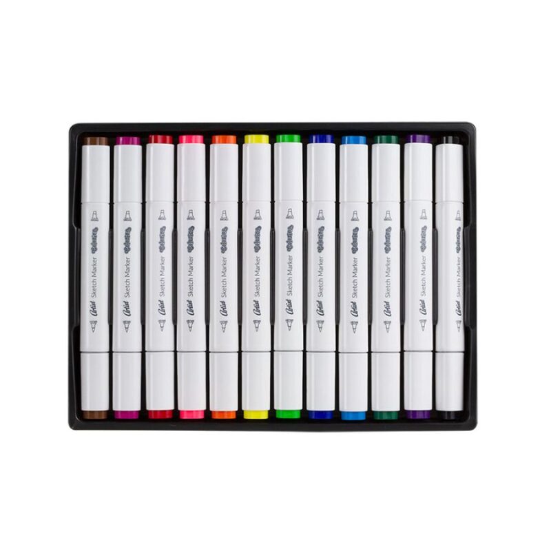 PRT92470_1 Marcadores Desenho Artist 12 Cores