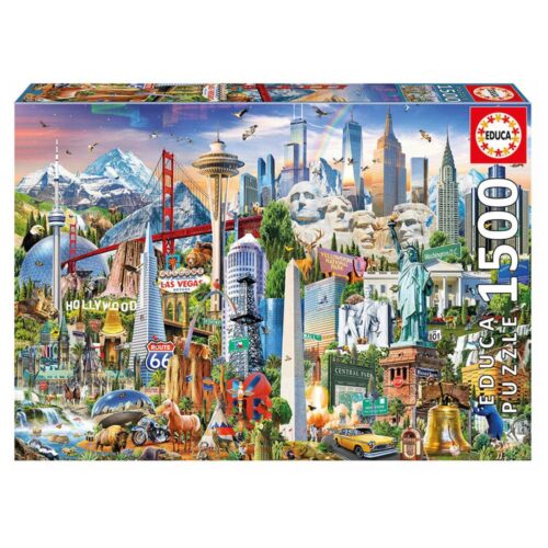 Puzzle 1500 Símbolos América Norte