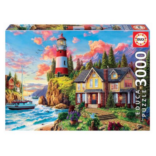 Puzzle 3000 Farol Junto ao Oceano