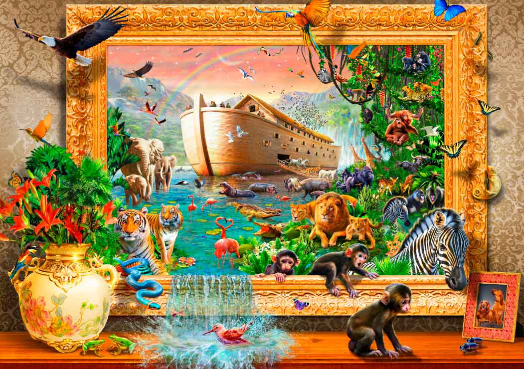 Puzzle Bluebird Arca de Noé emoldurado 1500 Peças