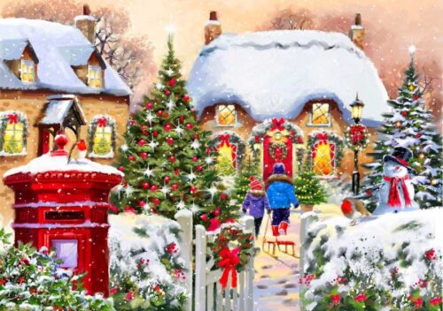 Puzzle Bluebird Casa de inverno 1000 Peças