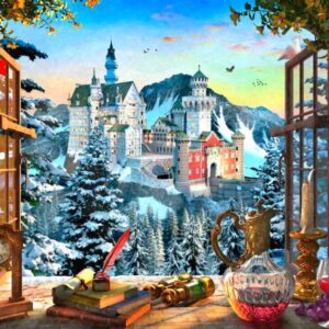 Puzzle Bluebird Castelo de montanha 1000 Peças