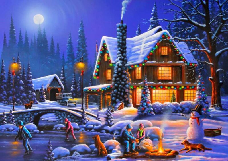 Puzzle Bluebird Espírito festivo 500 Peças