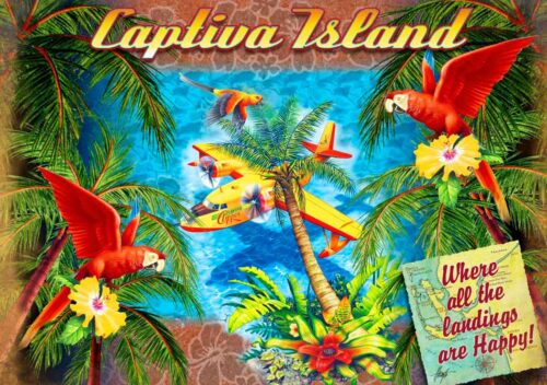 Puzzle Bluebird Papagaios e palmeiras 1500 Peças