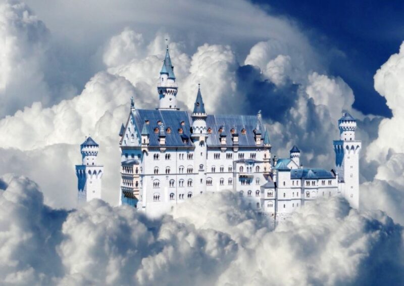 Puzzle Bluebird Castelo de Neuschwanstein nas Nuvens de 500 Peças