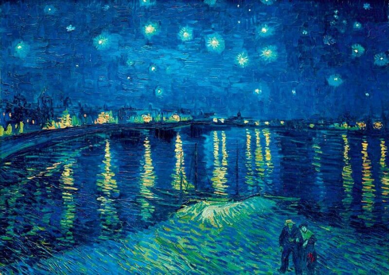Puzzle Bluebird Noite estrelado sobre o Rhone 1000 Peças