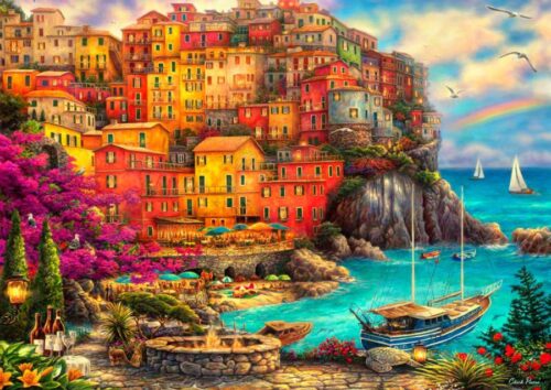 Puzzle Bluebird Lindo dia no Cinque Terre 2000 Peças