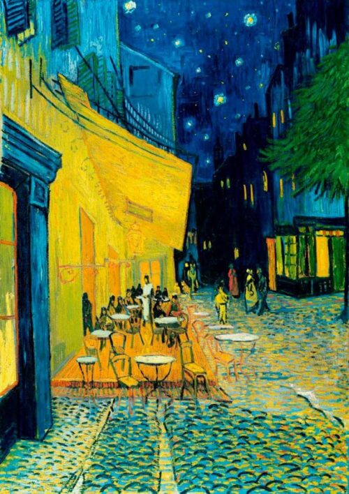 Puzzle Bluebird Terraço de café à noite 1000 Peças