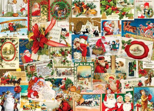 Puzzle Eurographics Cartões de Natal antigos 1000 Peças