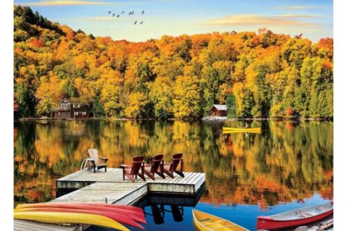 Puzzle Eurographics Cabine no lago, Quebec de 1000 peças