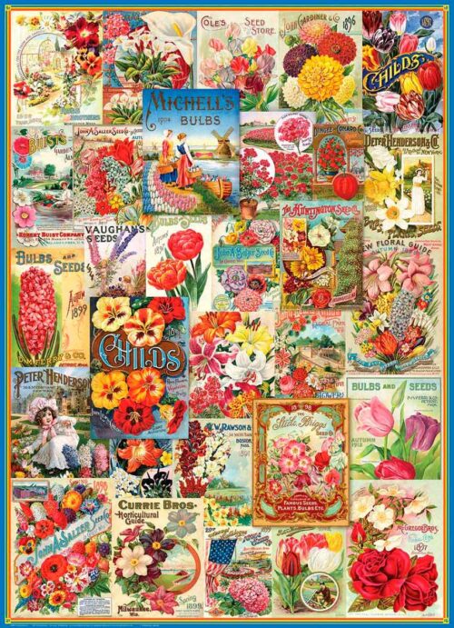 Puzzle Eurographics Catálogos de sementes de flores 1000 Peças