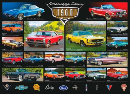 Puzzle Eurographics Carros americanos dos anos 60, 1000 Peças
